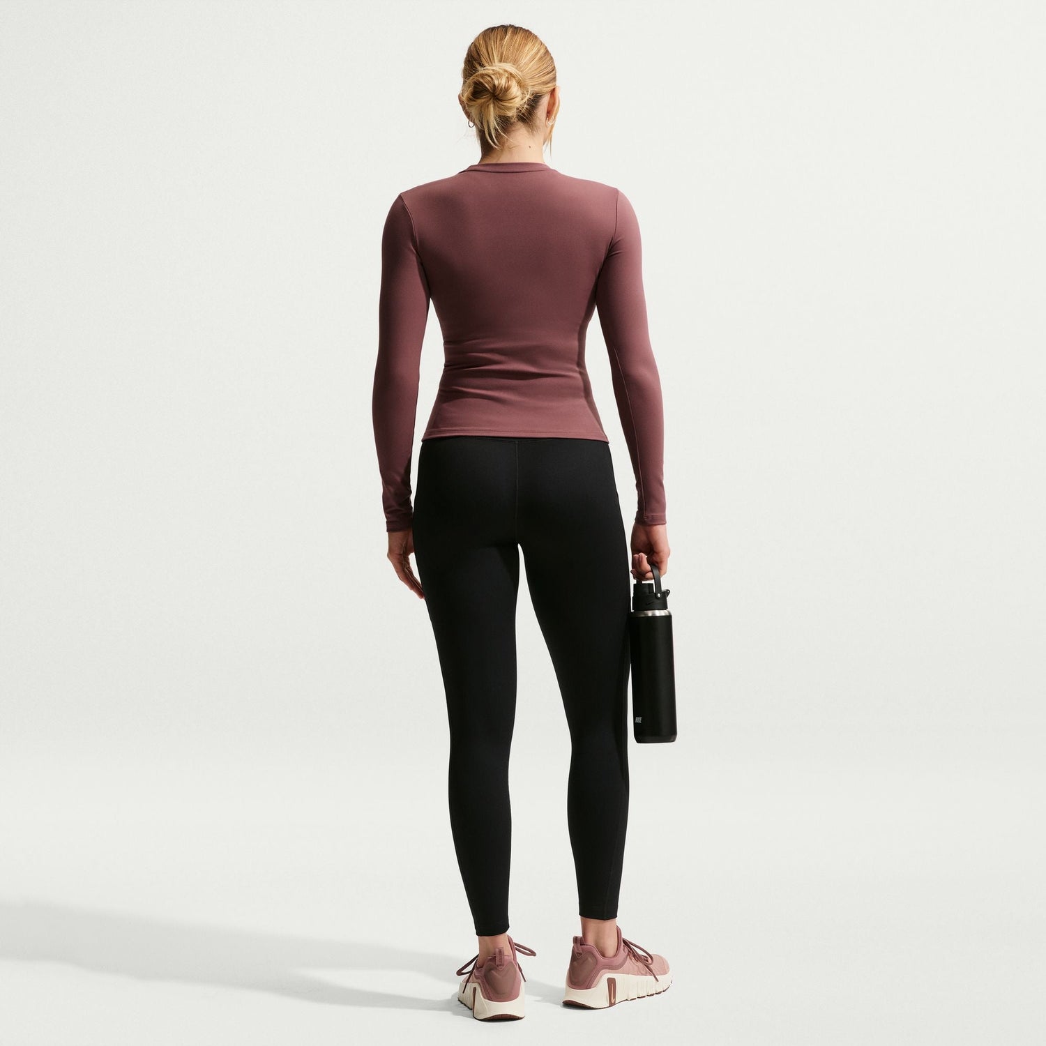 Nike Womens One High-Waisted 7/8 Leggings - Black/White by Denim Exchange