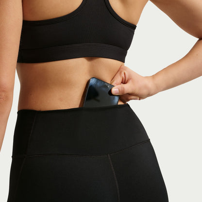 Nike Womens One High-Waisted 7/8 Leggings - Black/White by Denim Exchange