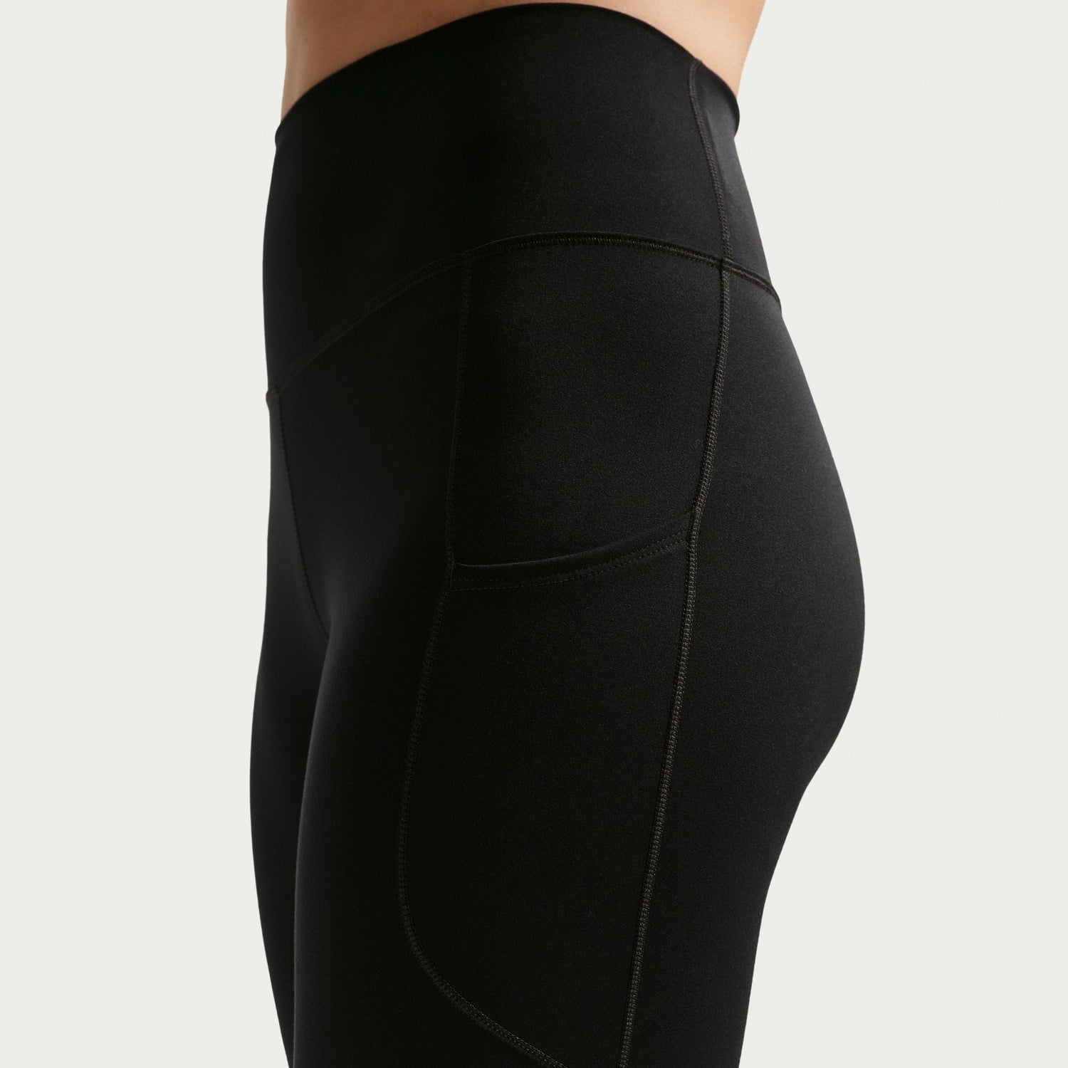 Nike Womens One High-Waisted 7/8 Leggings - Black/White by Denim Exchange