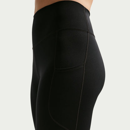 Nike Womens One High-Waisted 7/8 Leggings - Black/White by Denim Exchange