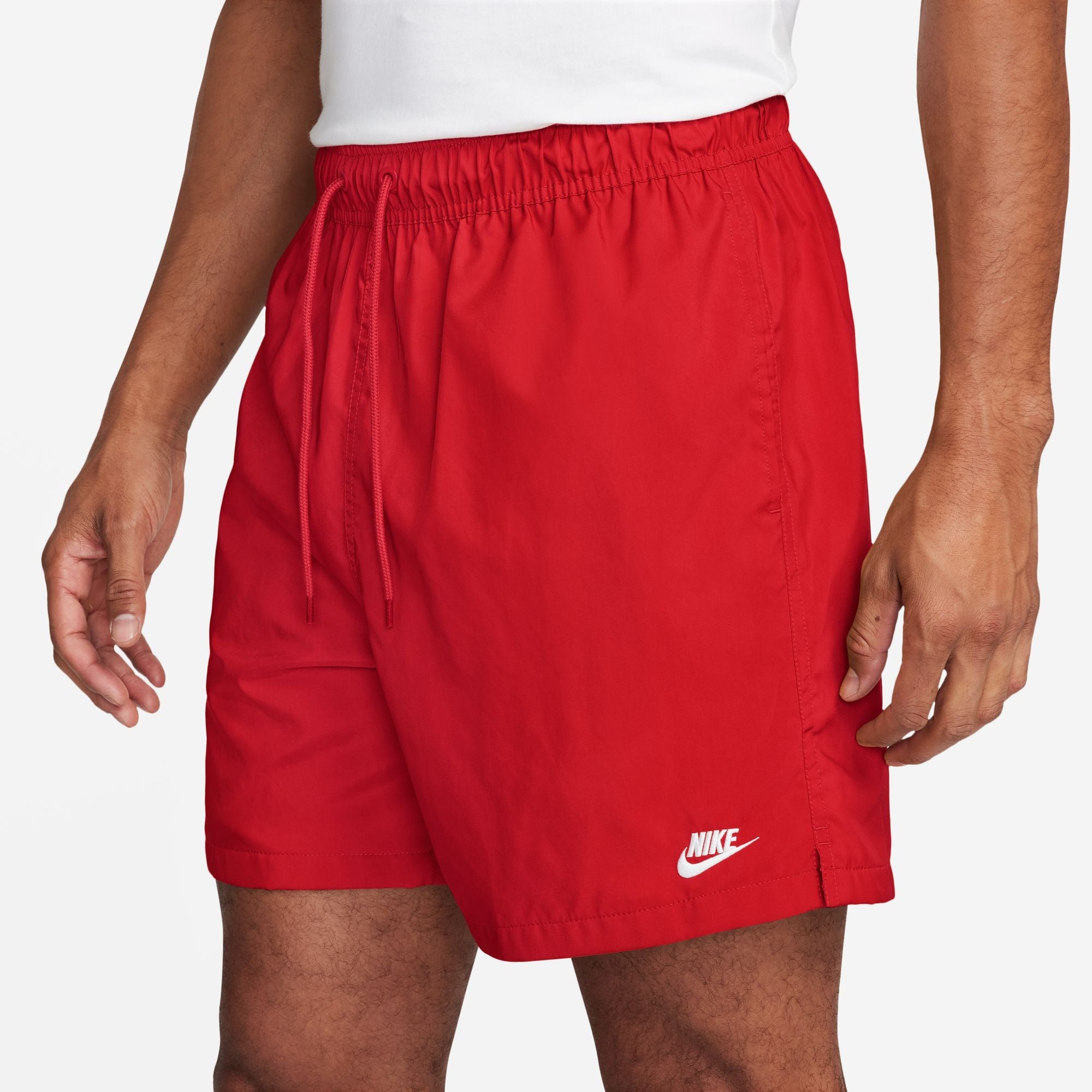 Nike Mens Club Woven Flow Shorts - University Red by Denim Exchange
