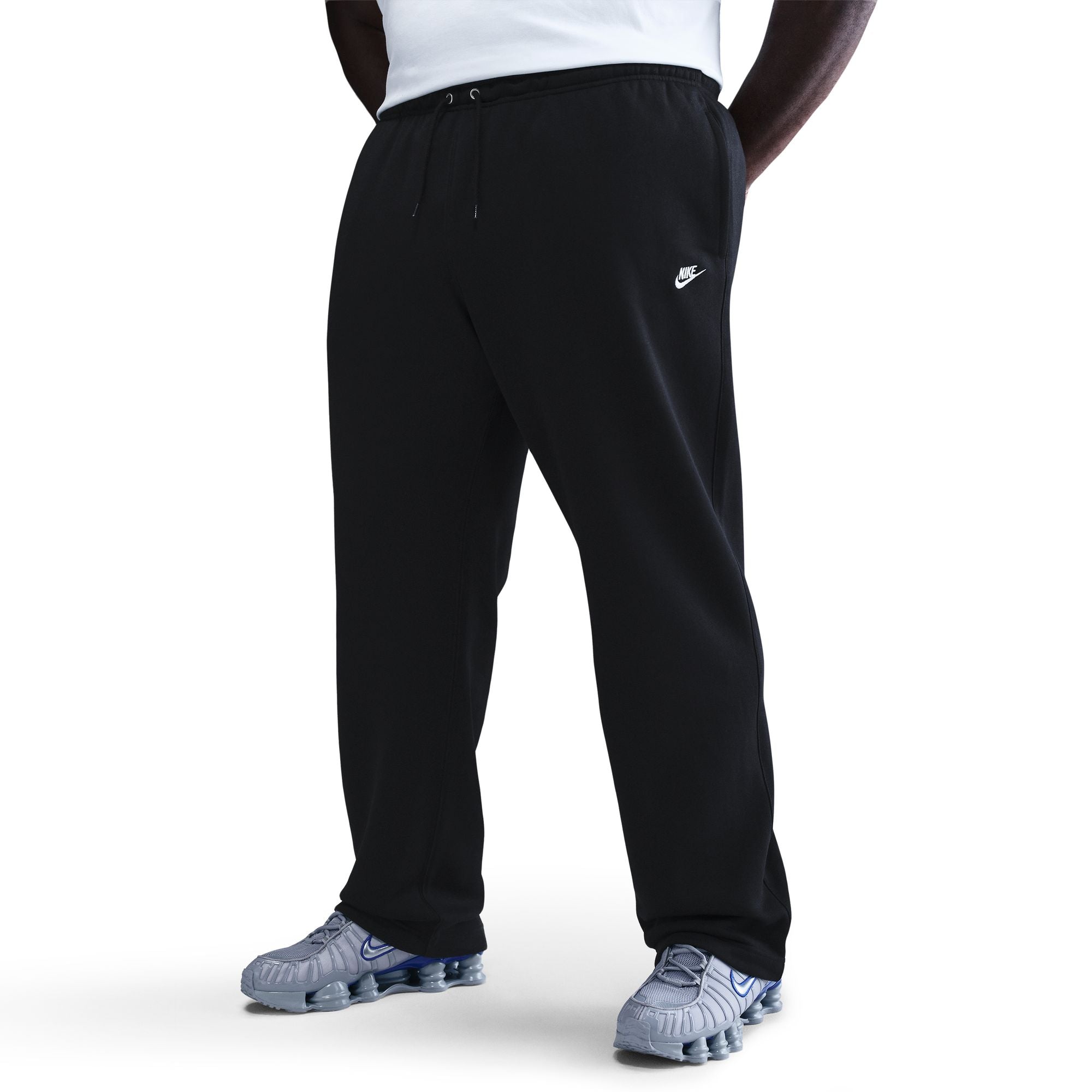 Nike Mens Club Open-Hem Sweatpants - Black by Denim Exchange