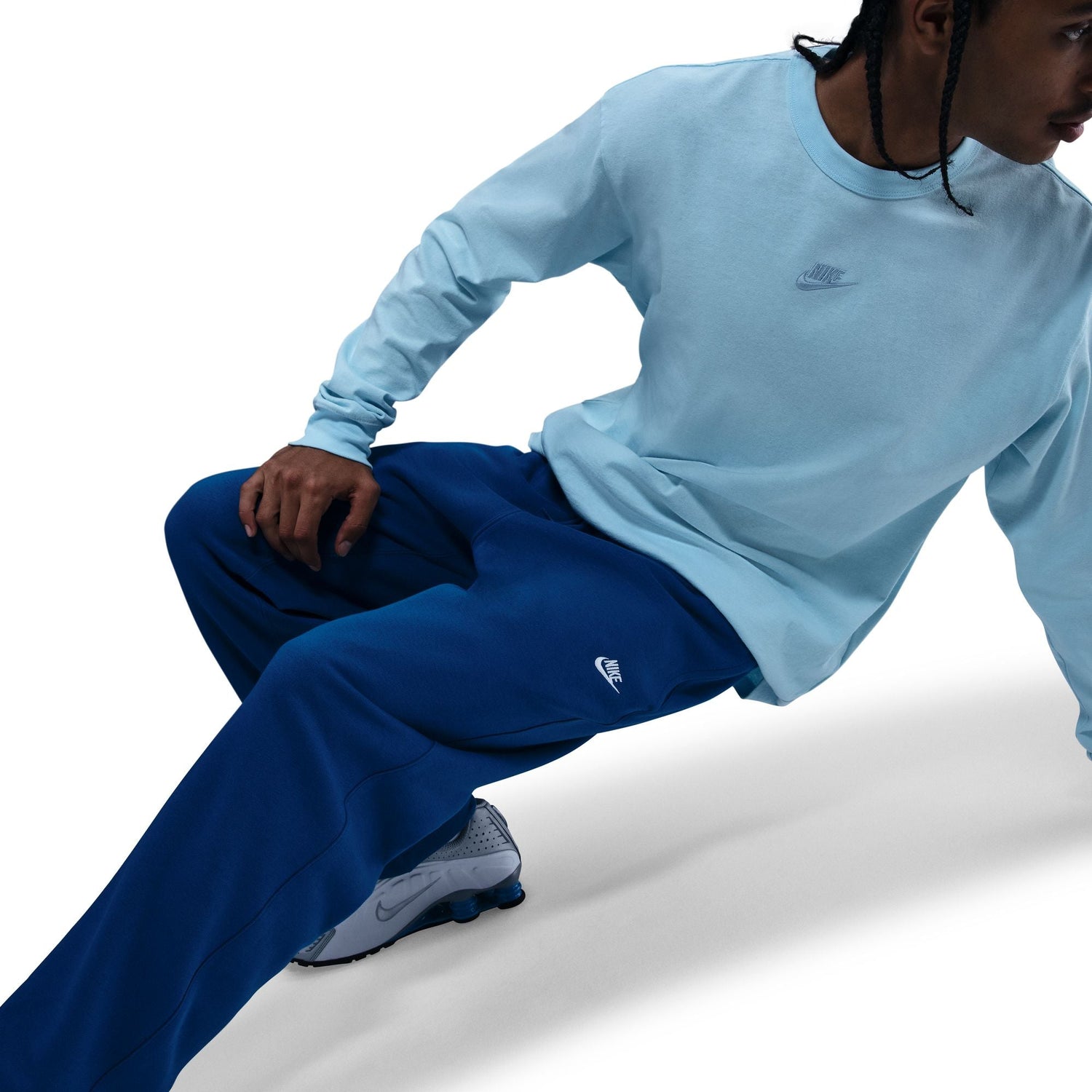 Nike Mens Open Hem Fleece Sweatpants - Green Abyss by Denim Exchange