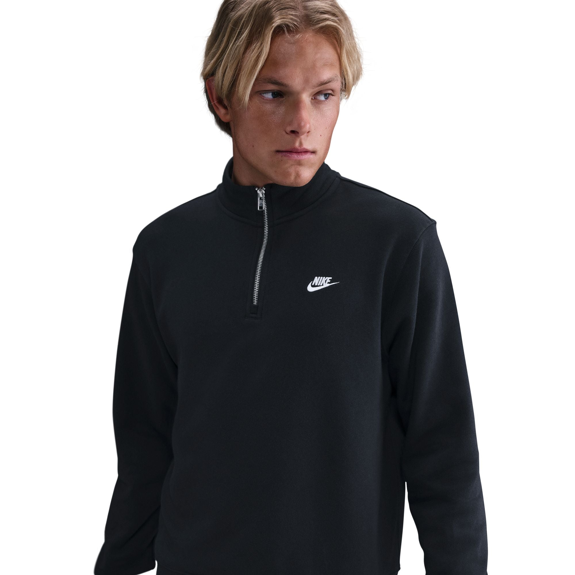 Nike Mens 1/2-Zip Fleece Top - Black by Denim Exchange