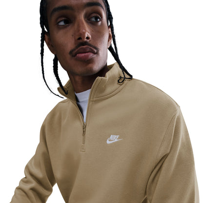Nike Mens 1/2-Zip Fleece Top - Parachute Beige by Denim Exchange