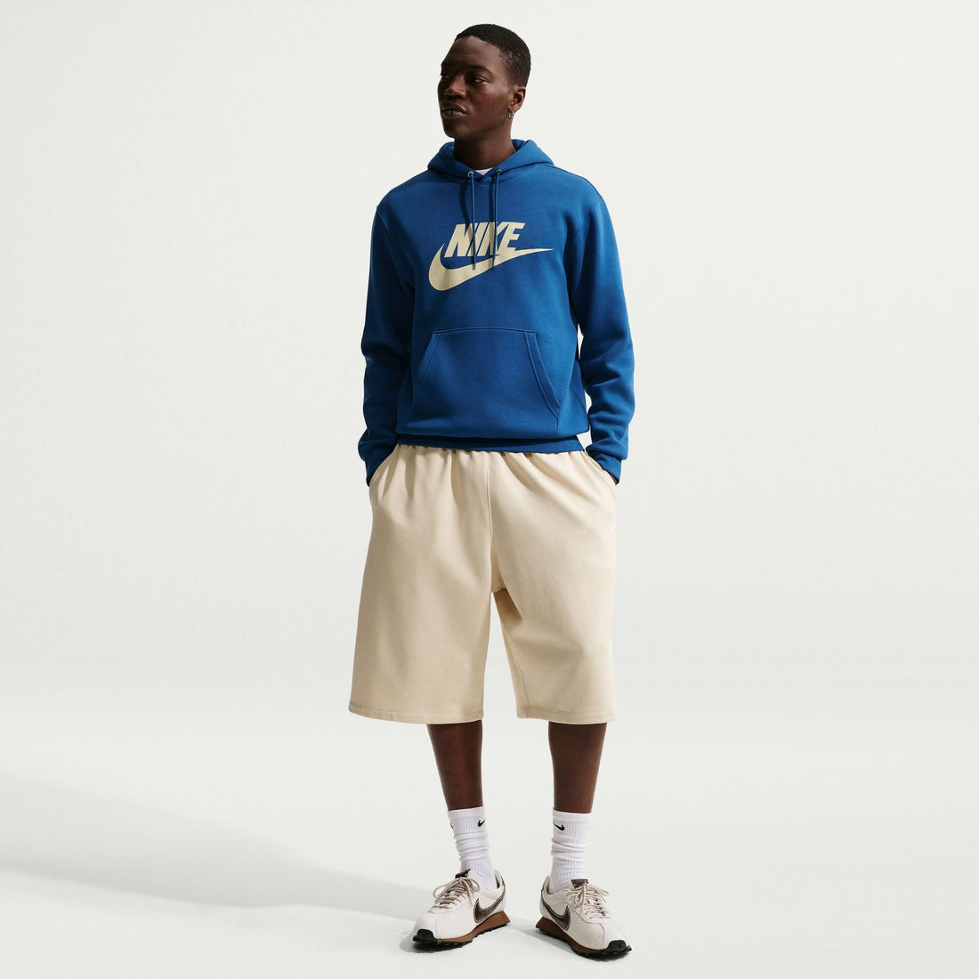 Nike Mens Fleece Pullover Hoodie - Court Blue by Denim Exchange