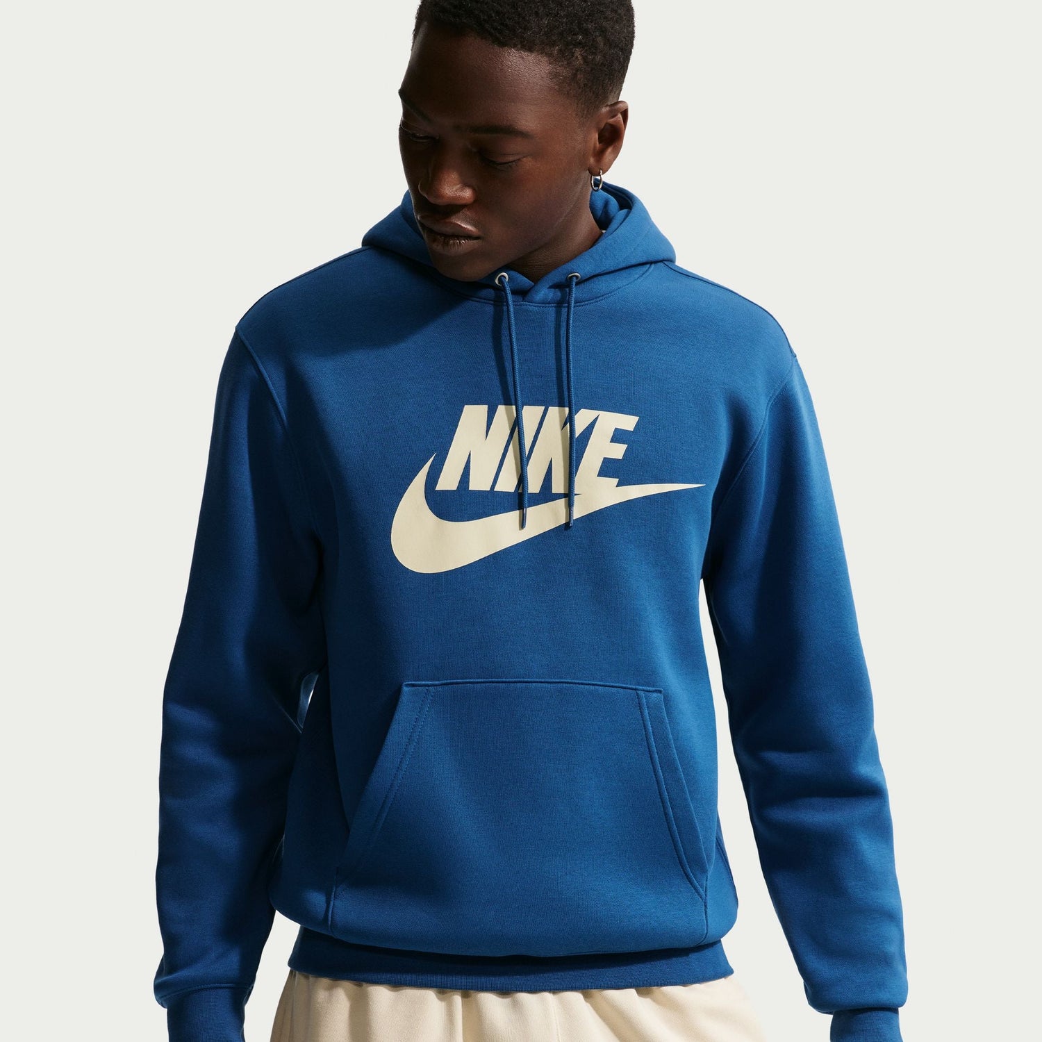 Nike Mens Fleece Pullover Hoodie - Court Blue by Denim Exchange
