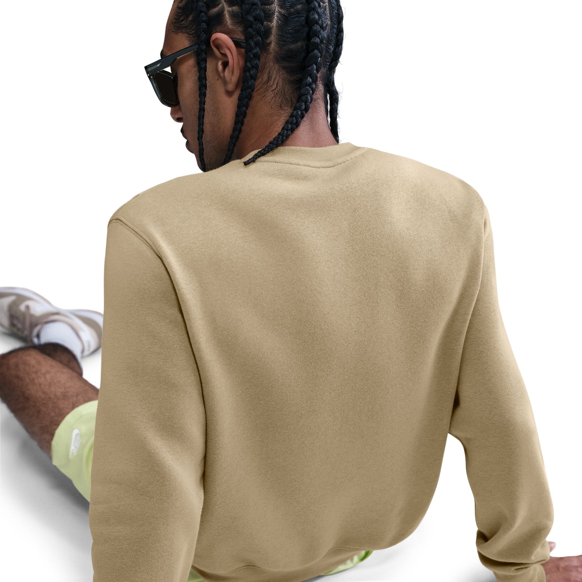 Nike Mens Club Fleece Crewneck - Parachute Beige by Denim Exchange