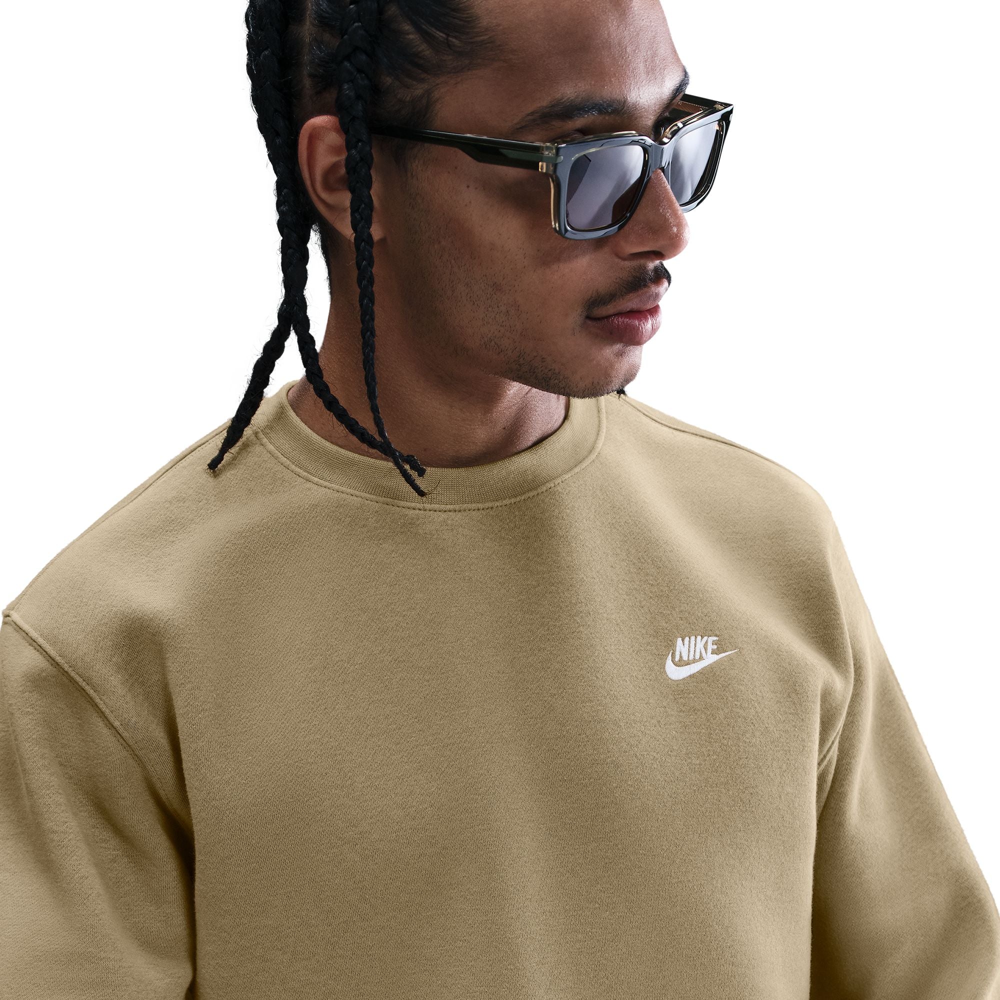 Nike Mens Club Fleece Crewneck - Parachute Beige by Denim Exchange