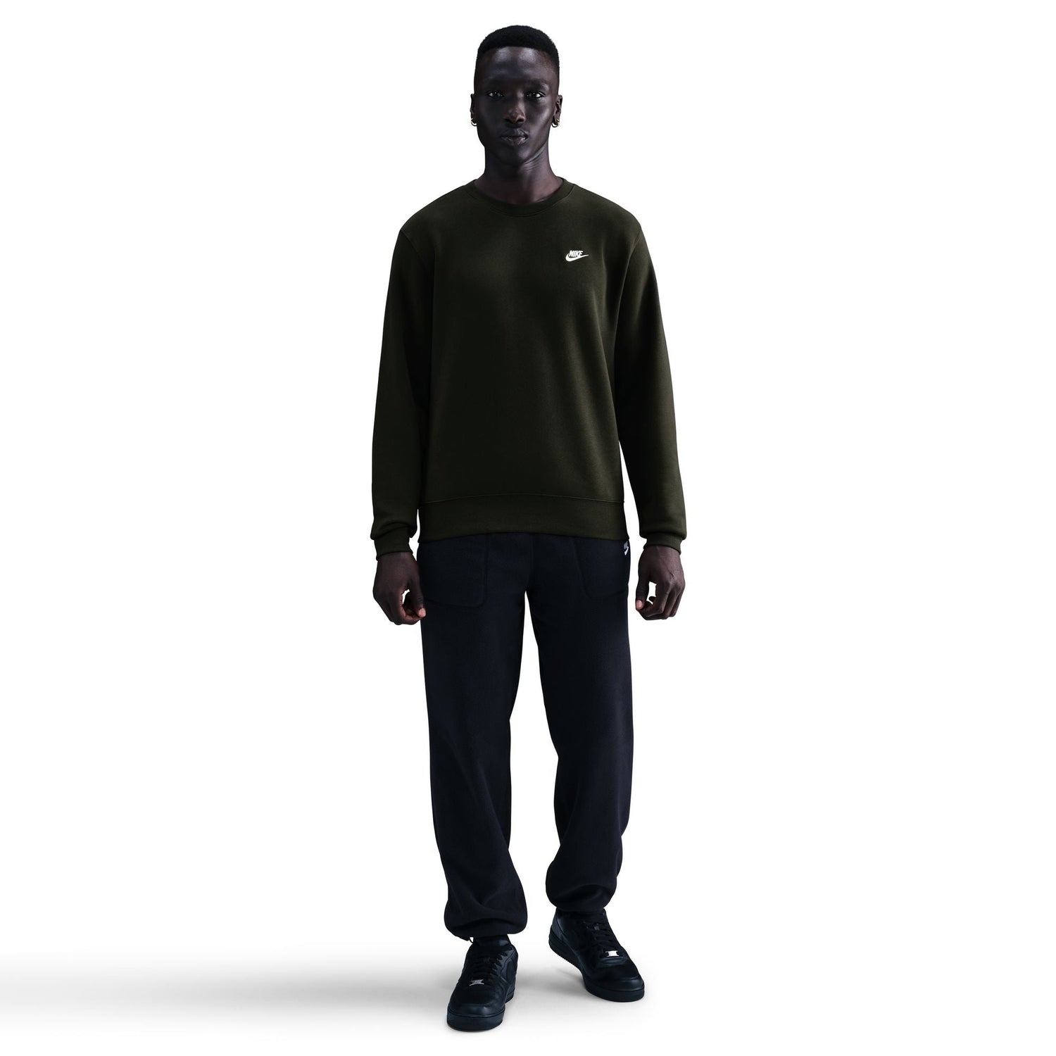 Nike Mens Club Fleece Crewneck - Sequoia by Denim Exchange