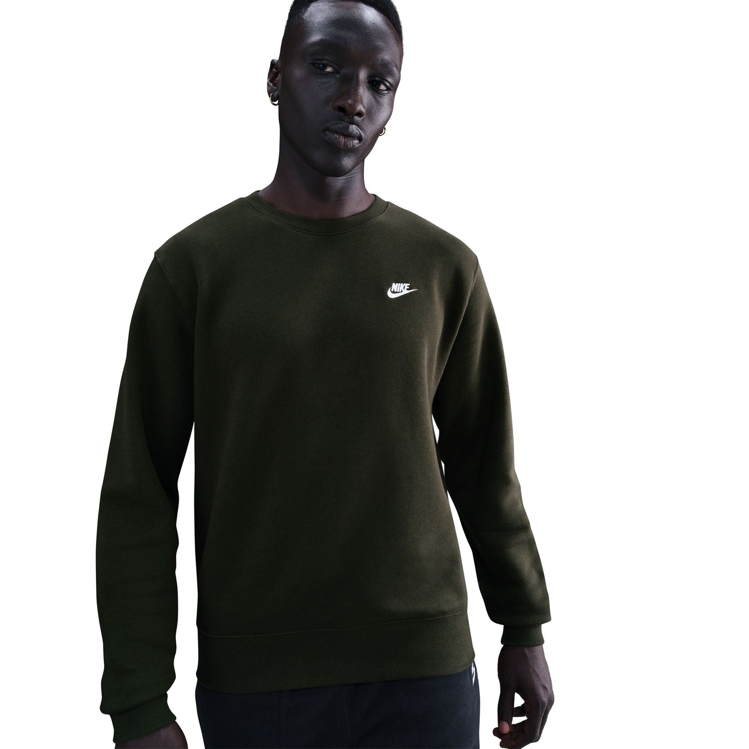 Nike Mens Club Fleece Crewneck - Sequoia by Denim Exchange