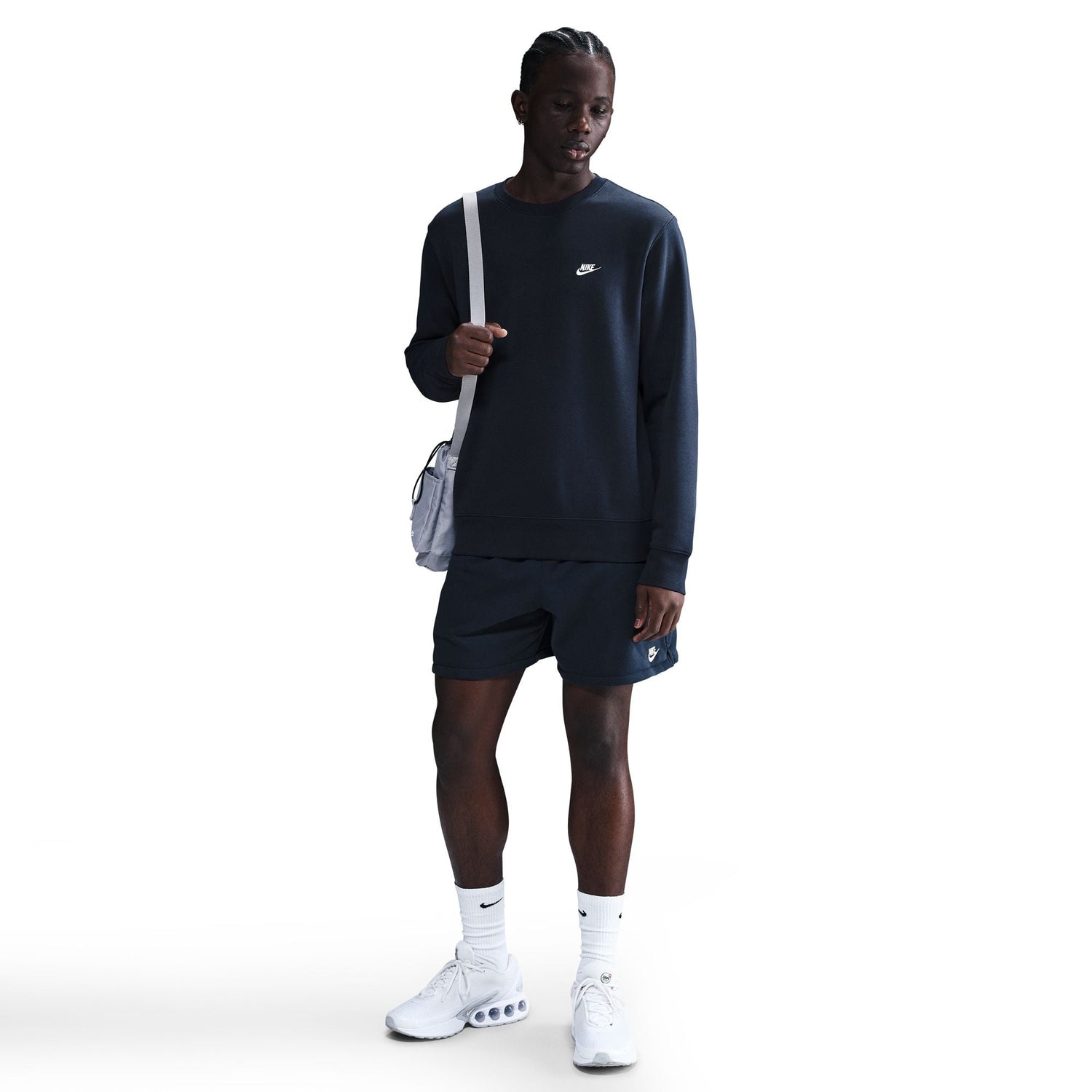 Nike Mens Club Fleece Crewneck - Obsidian by Denim Exchange