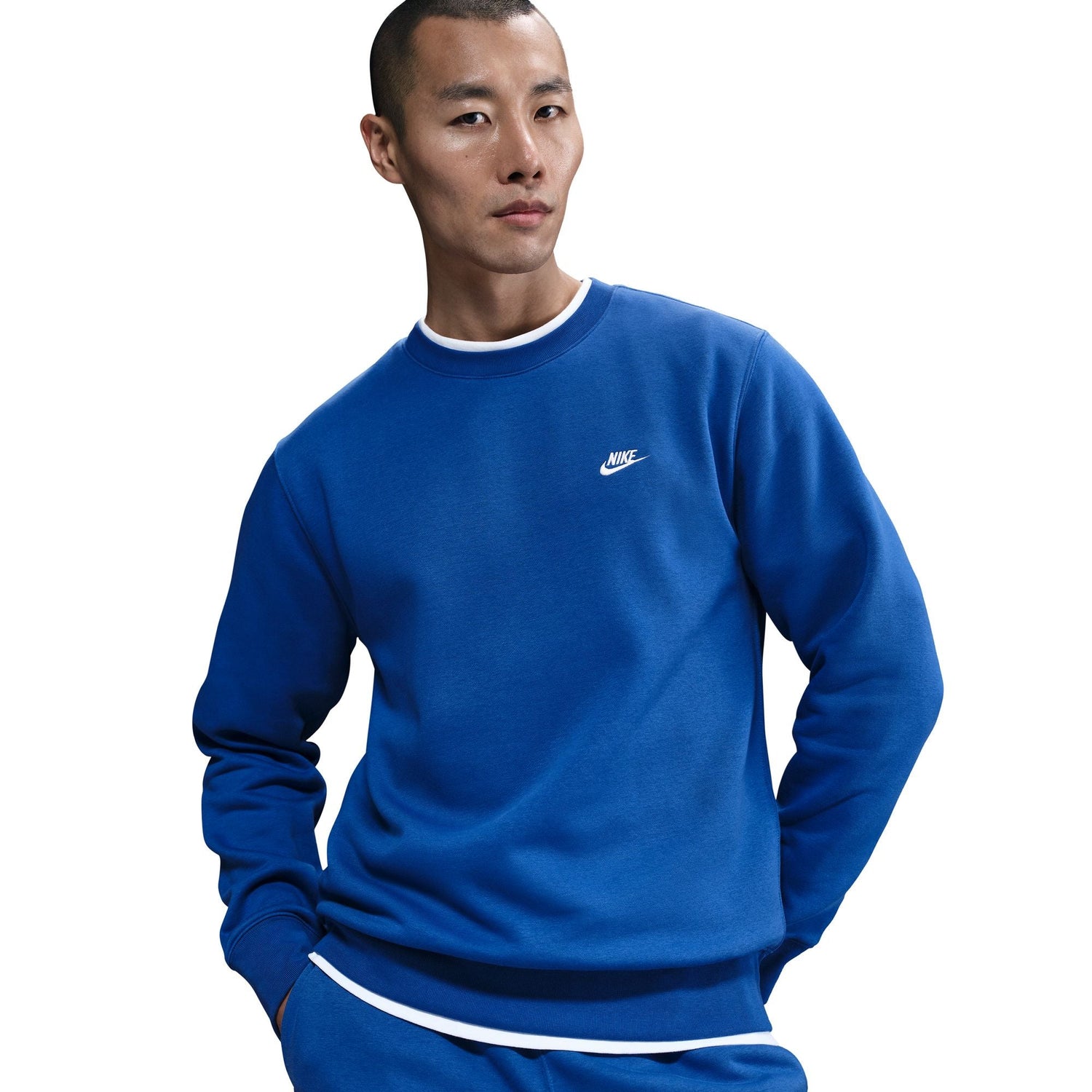 Nike Mens Club Fleece Crewneck - Game Royal by Denim Exchange