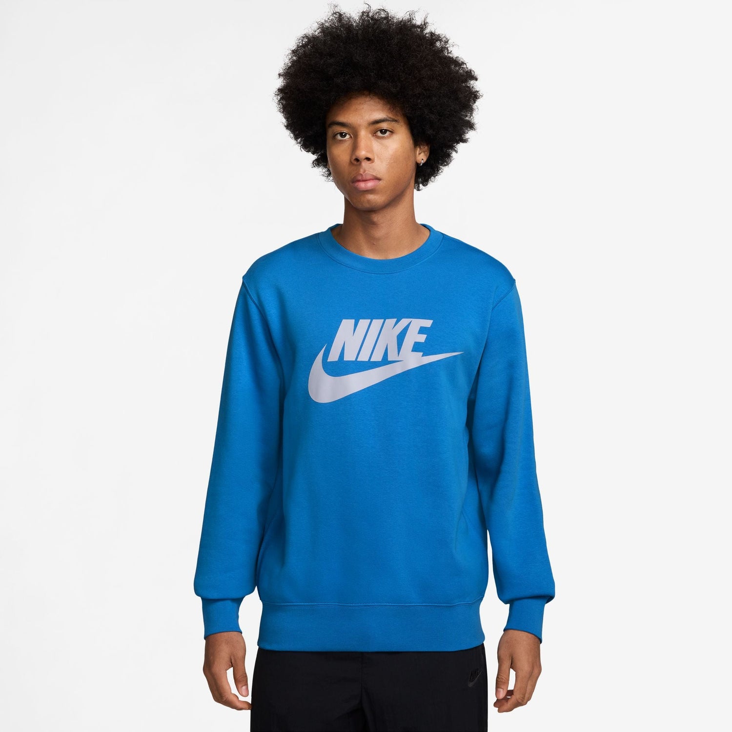 Nike Mens Club Fleece Crewneck - Photo Blue by Denim Exchange
