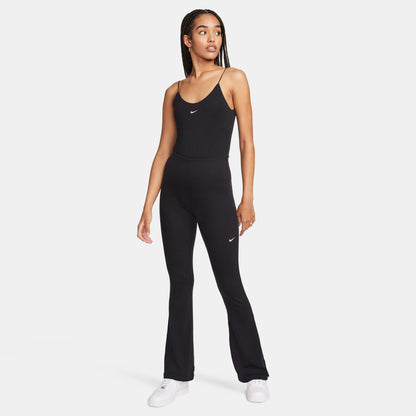 Nike Womens Sportswear Chill Knit Flared Leggings - Black by Denim Exchange
