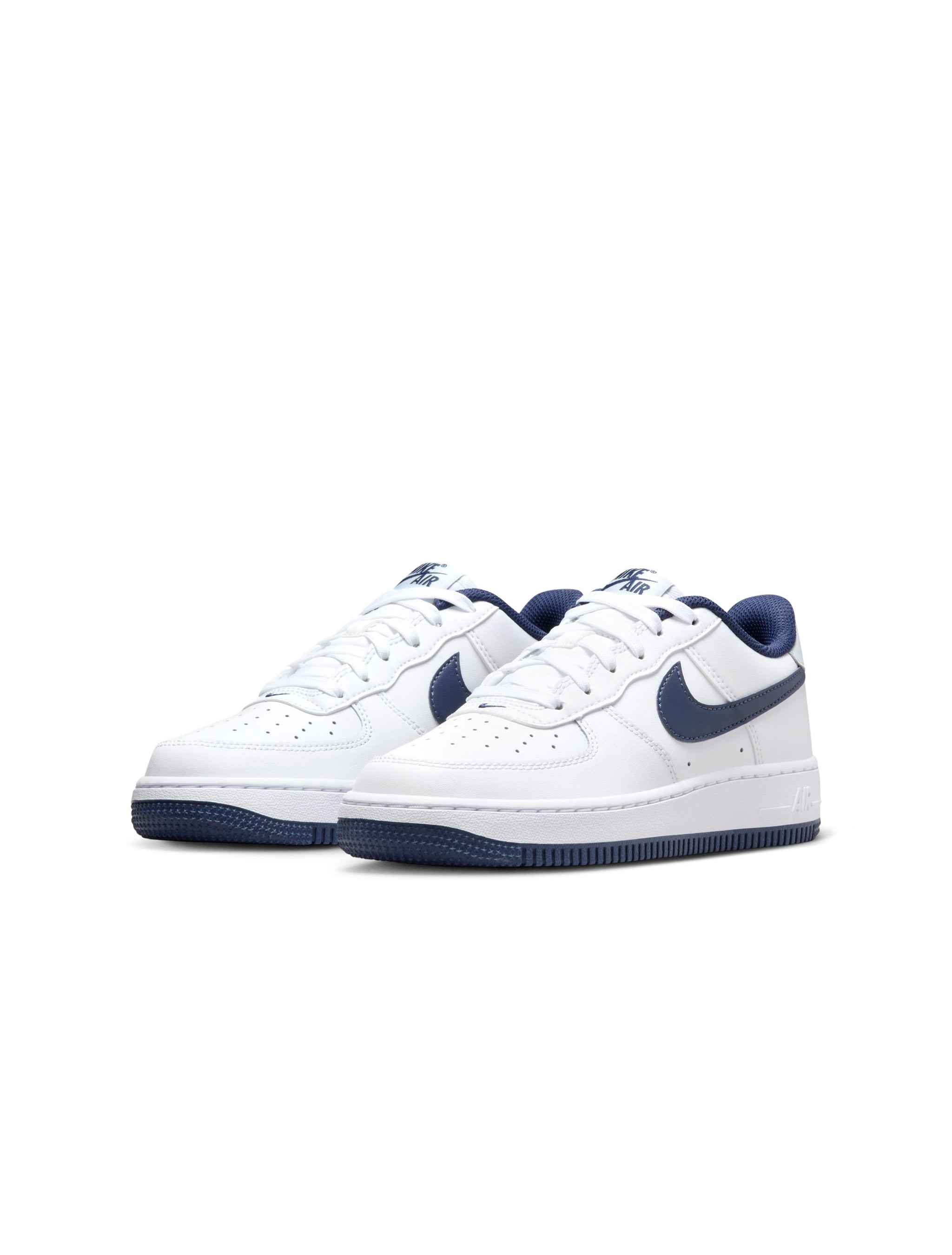 Nike Big Kids Air Force 1 - White Midnight Navy by Denim Exchange