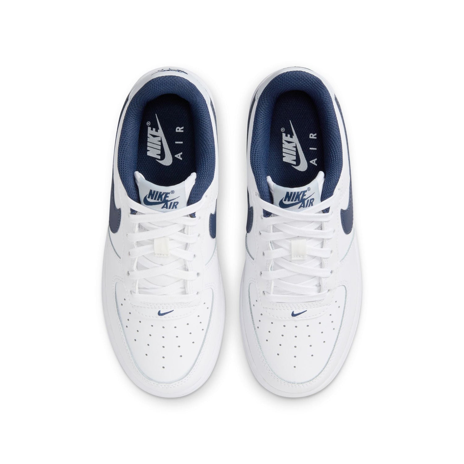 Nike Big Kids Air Force 1 - White Midnight Navy by Denim Exchange