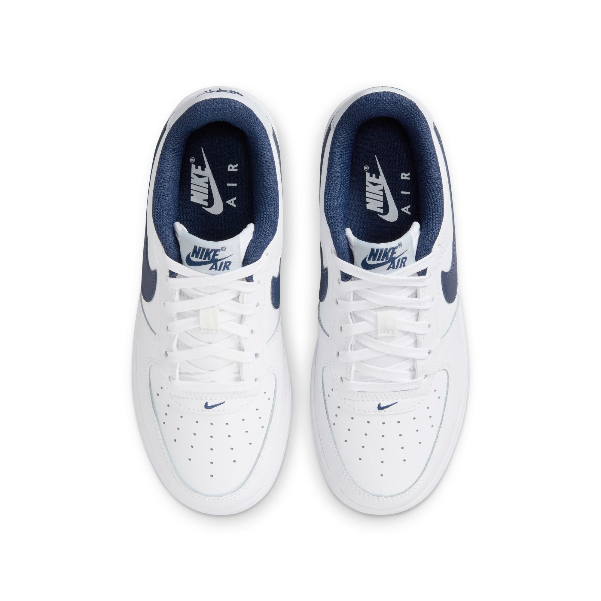 Nike Big Kids Air Force 1 - White Midnight Navy by Denim Exchange