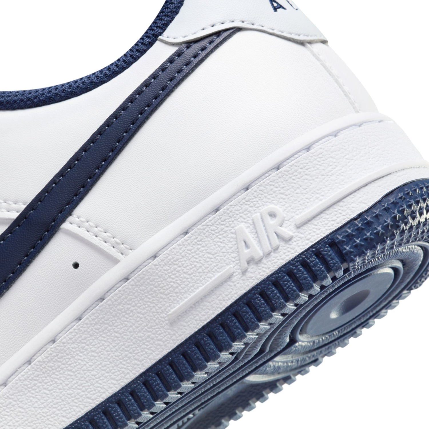 Nike Big Kids Air Force 1 - White Midnight Navy by Denim Exchange