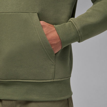 Air Jordan Mens Brooklyn Fleece Pullover Hoodie - Medium Olive by Denim Exchange