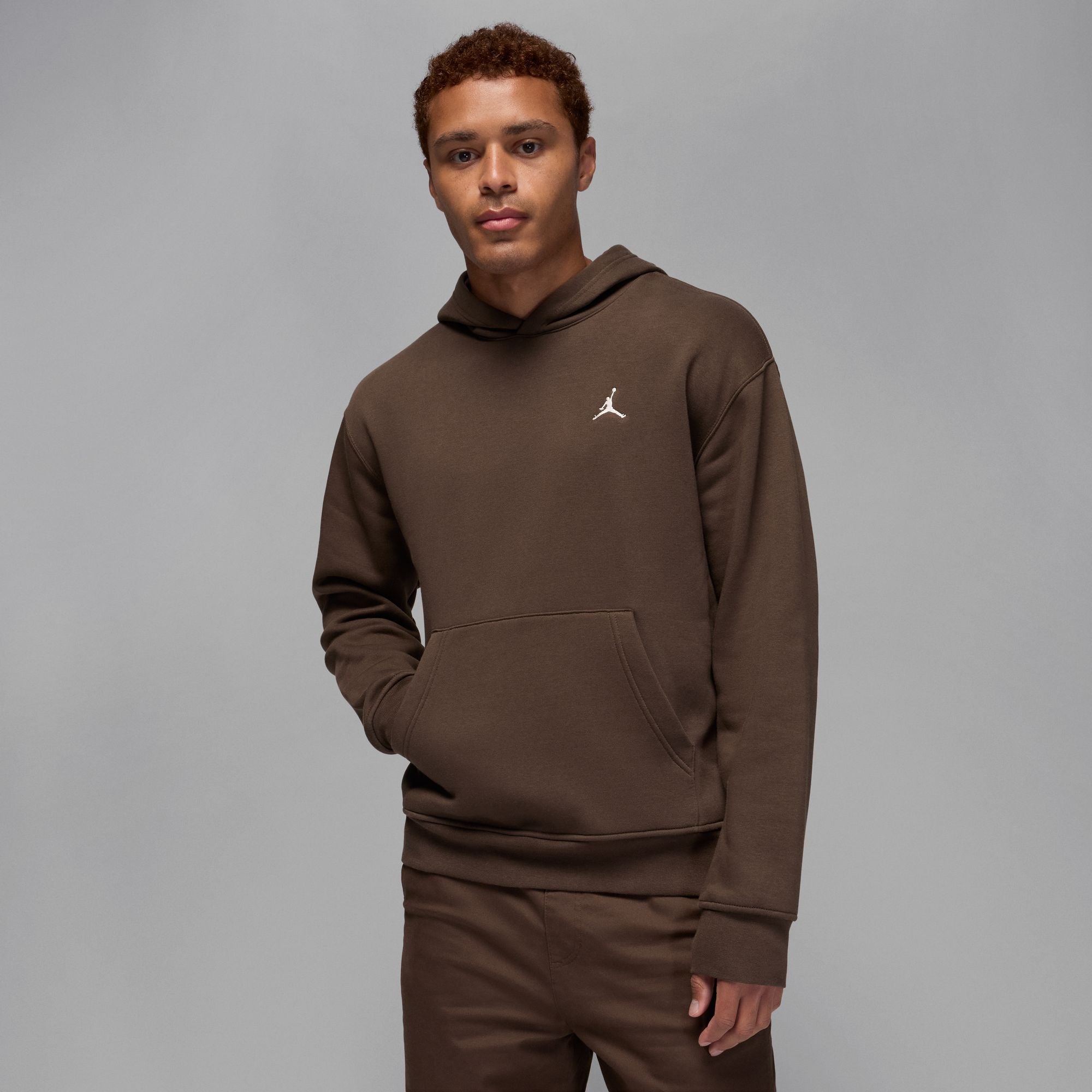 Air Jordan Mens Brooklyn Fleece Pullover Hoodie - Brown by Denim Exchange