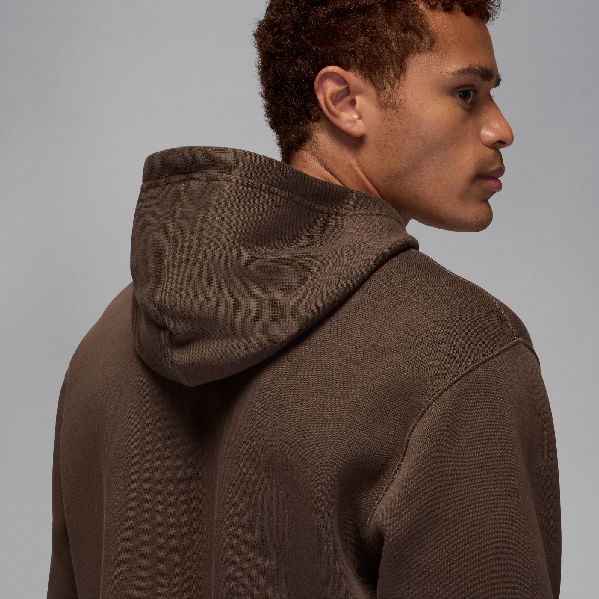 Air Jordan Mens Brooklyn Fleece Pullover Hoodie - Brown by Denim Exchange