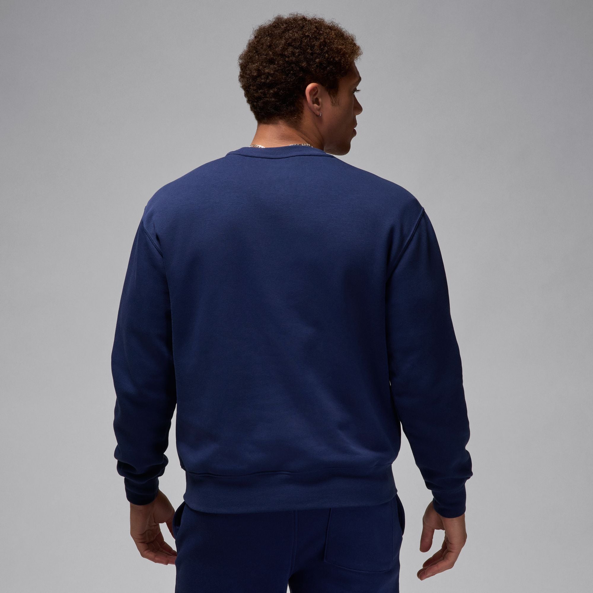 Air Jordan Brooklyn Fleece Crewneck - Midnight Navy/White by Denim Exchange