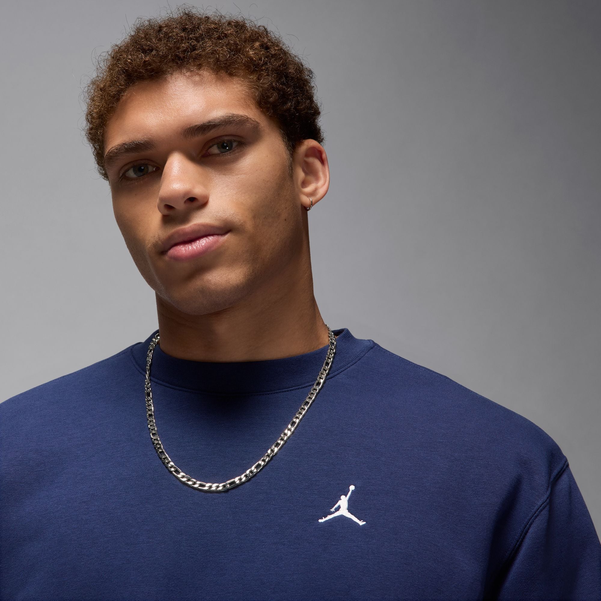 Air Jordan Brooklyn Fleece Crewneck - Midnight Navy/White by Denim Exchange