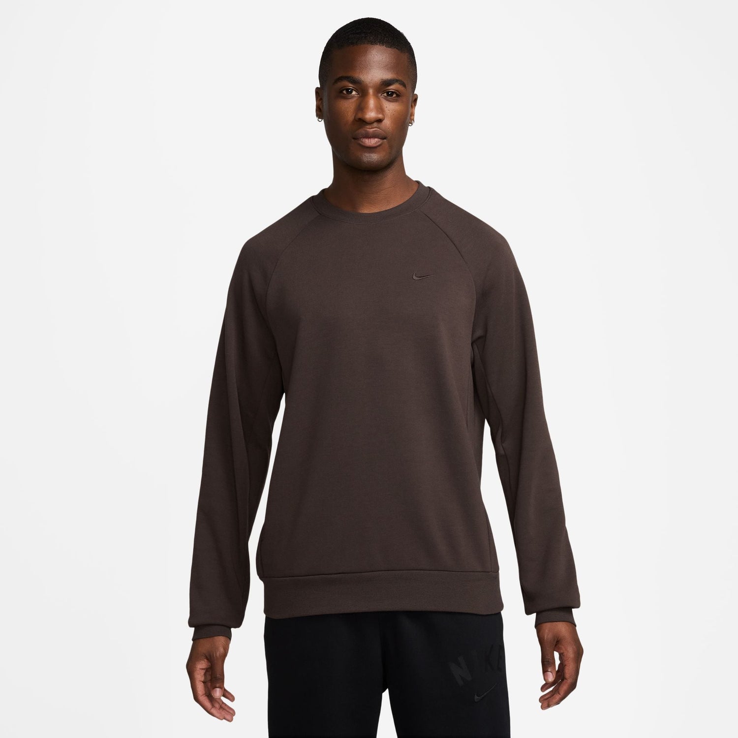 Nike Mens Primary Fleece Long Sleeve - Baroque Brown by Denim Exchange