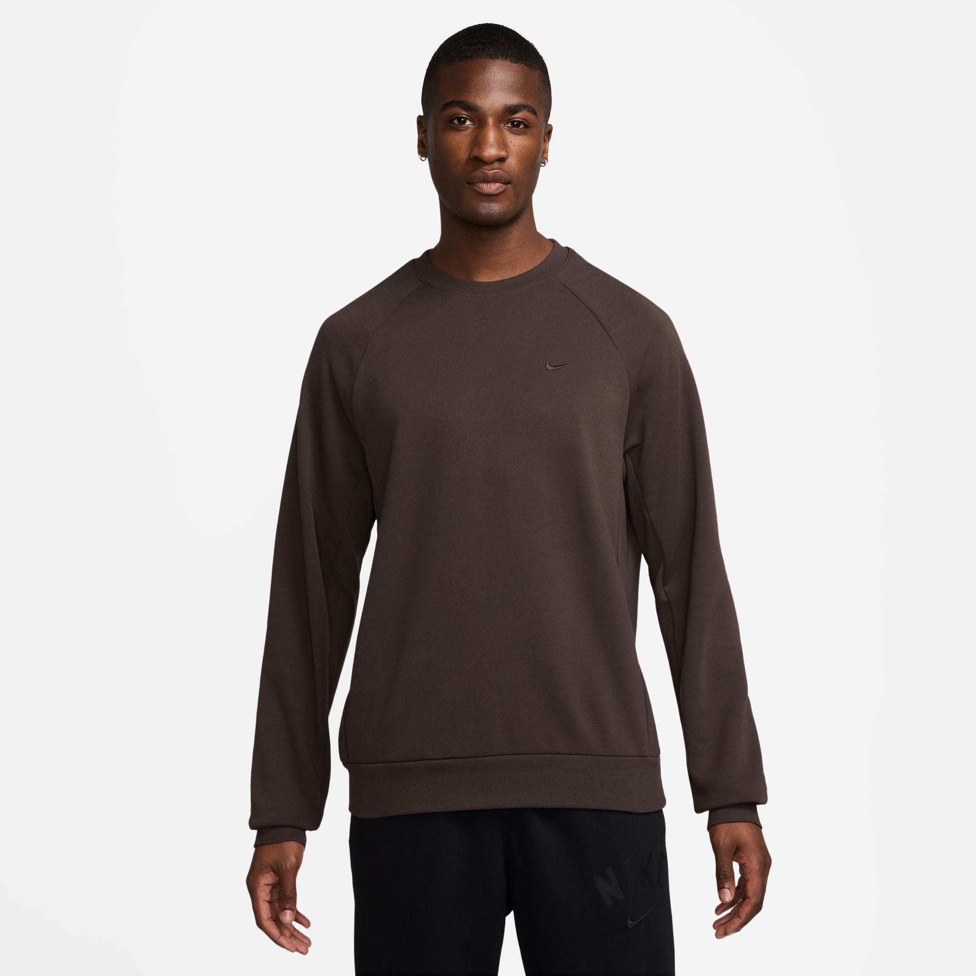 Nike Mens Primary Fleece Long Sleeve - Baroque Brown by Denim Exchange