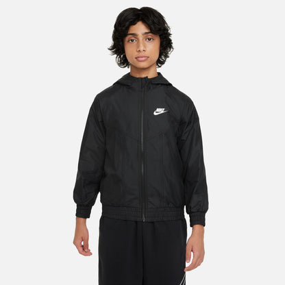 Nike Kids Sportswear Windrunner Jacket - Black by Denim Exchange