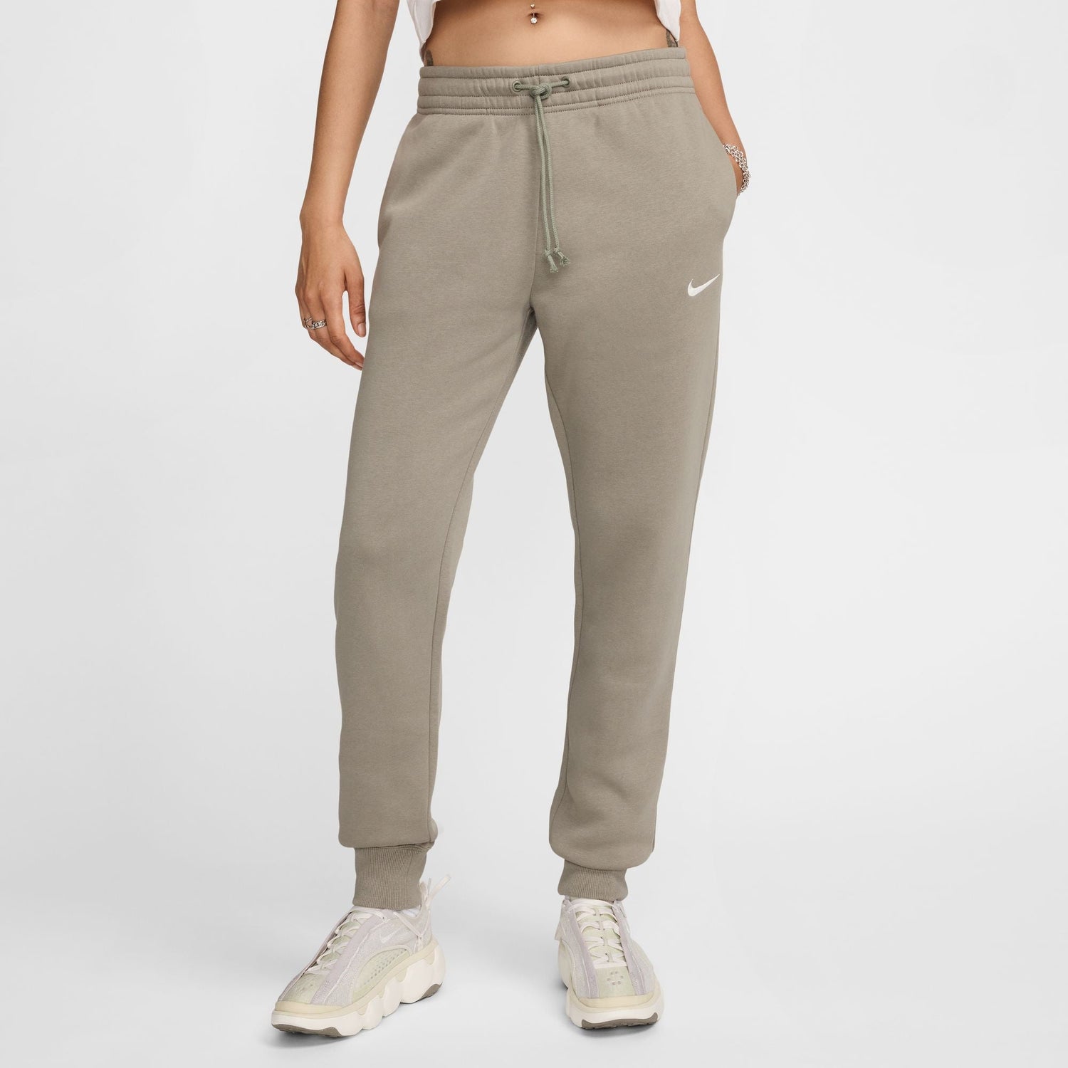 Nike Womens Sportswear Phoenix Fleece Sweatpants - Light Army by Denim Exchange