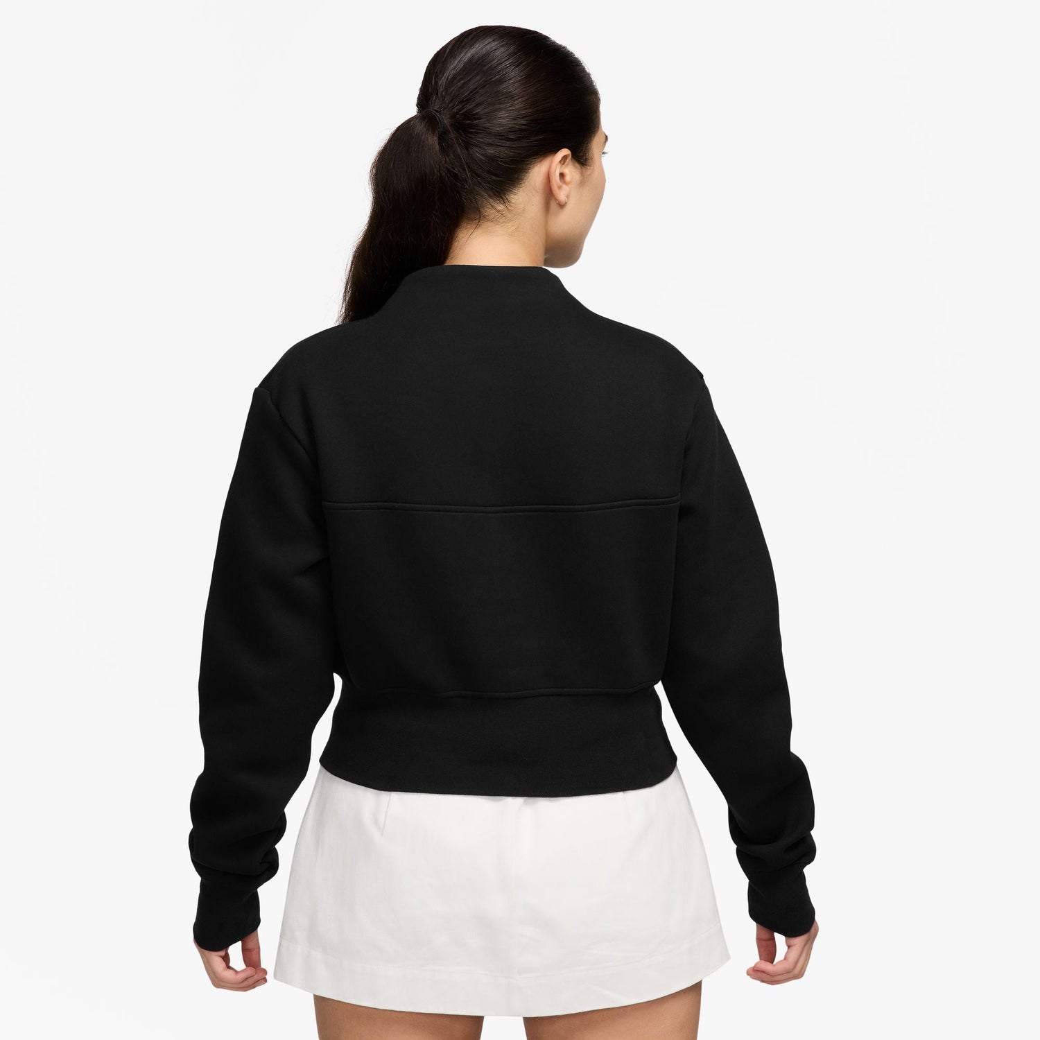 Nike Womens Sportswear Tech Cropped Top - Black by Denim Exchange
