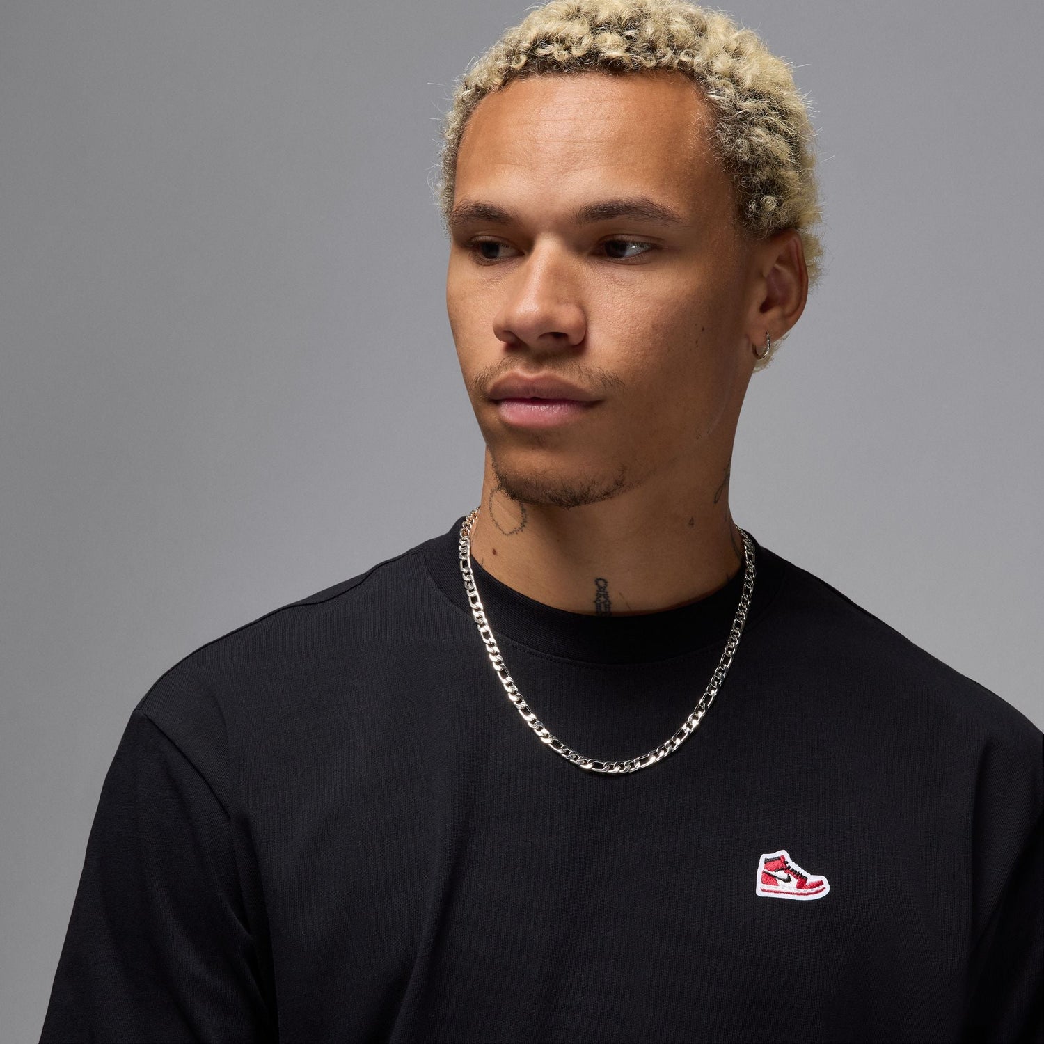 Air Jordan Mens Sneaker Patch Tee - Black by Denim Exchange