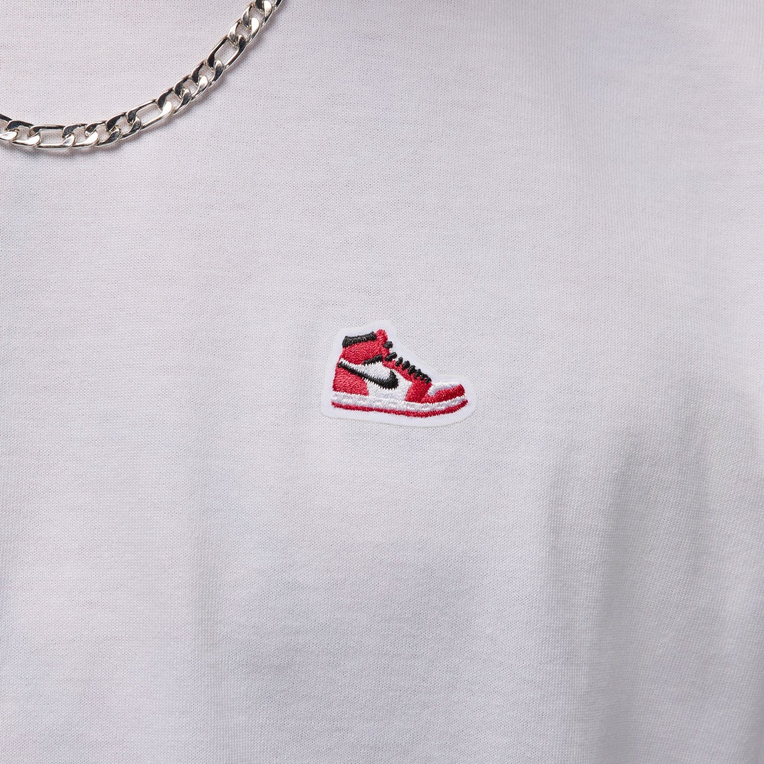 Air Jordan Mens Sneaker Patch Tee - White by Denim Exchange
