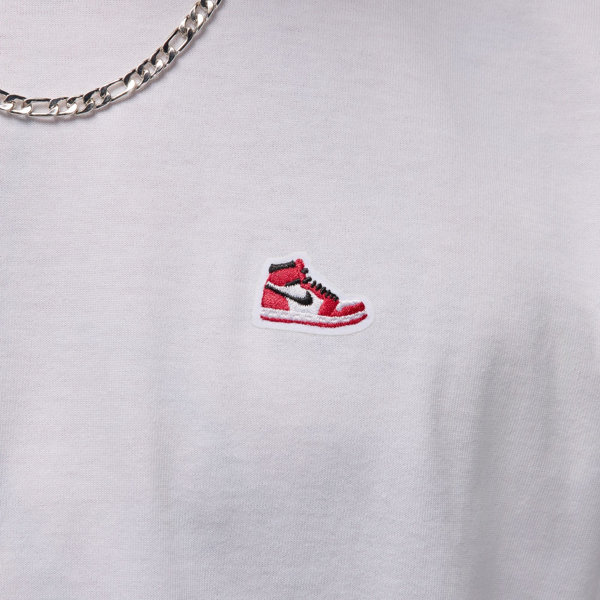Air Jordan Mens Sneaker Patch Tee - White by Denim Exchange