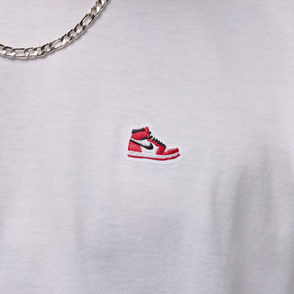 Air Jordan Mens Sneaker Patch Tee - White by Denim Exchange