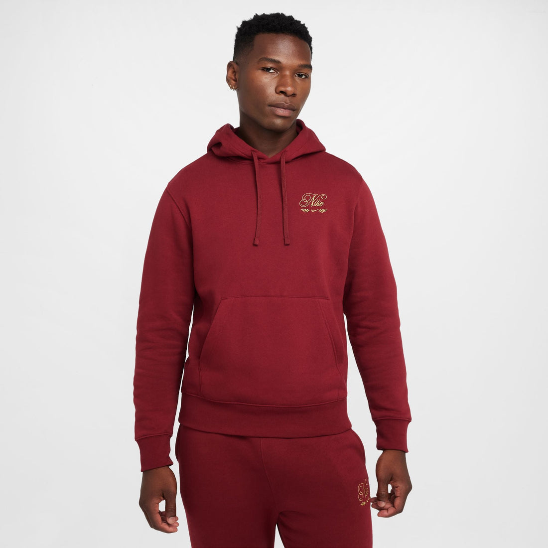 Nike Mens Club Tismen Hoodie - Team Red by Denim Exchange