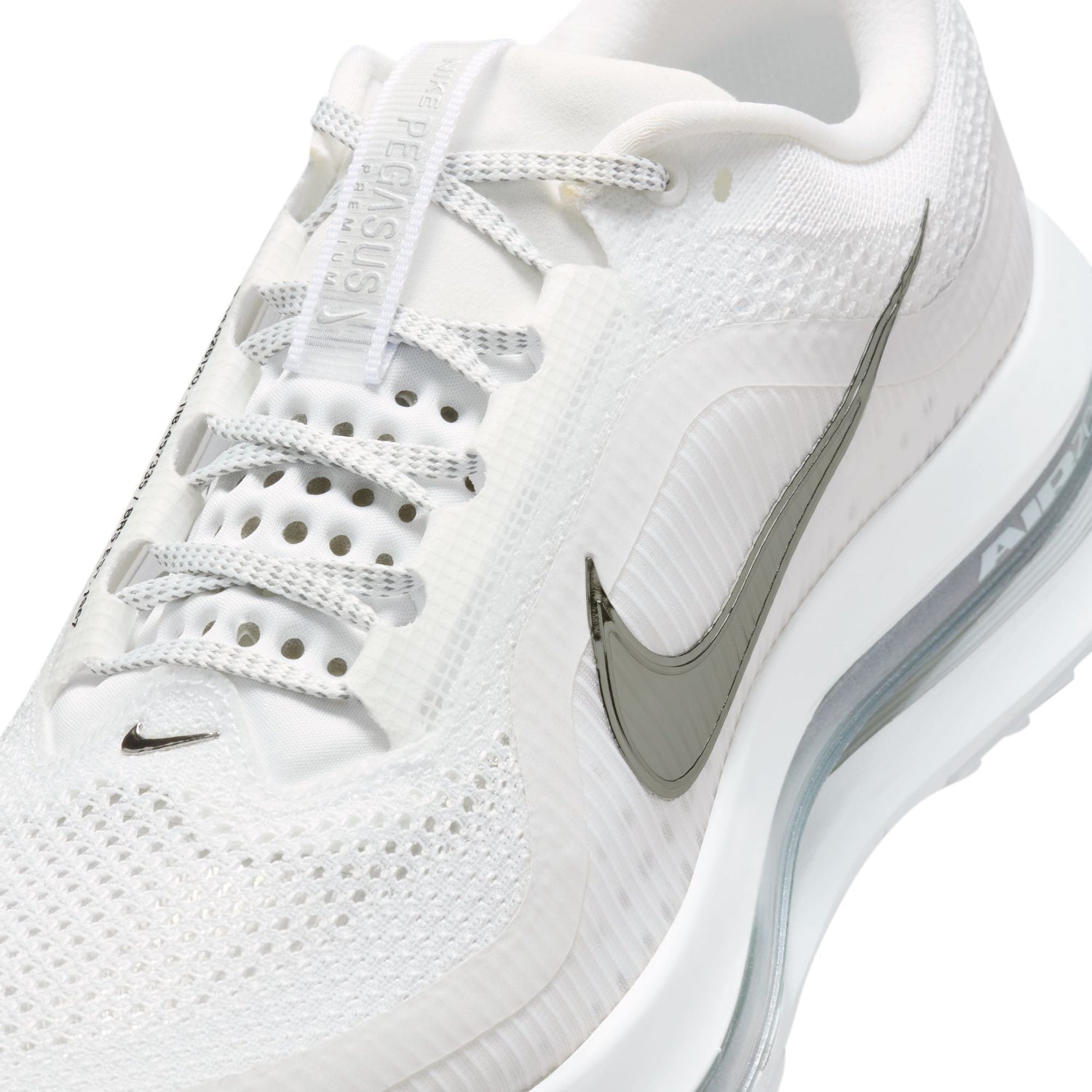 Nike Mens Pegasus Premium - White/Metallic Silver by Denim Exchange