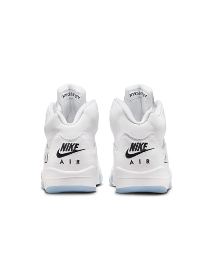 Air Jordan Mens 5 Retro - White Metallic by Denim Exchange