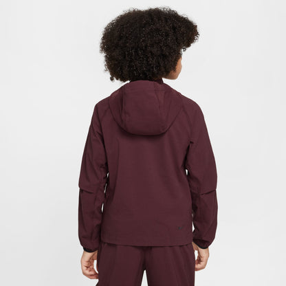 Nike Boys Tech Fleece Hoodie - Burgundy Crush/Black by Denim Exchange