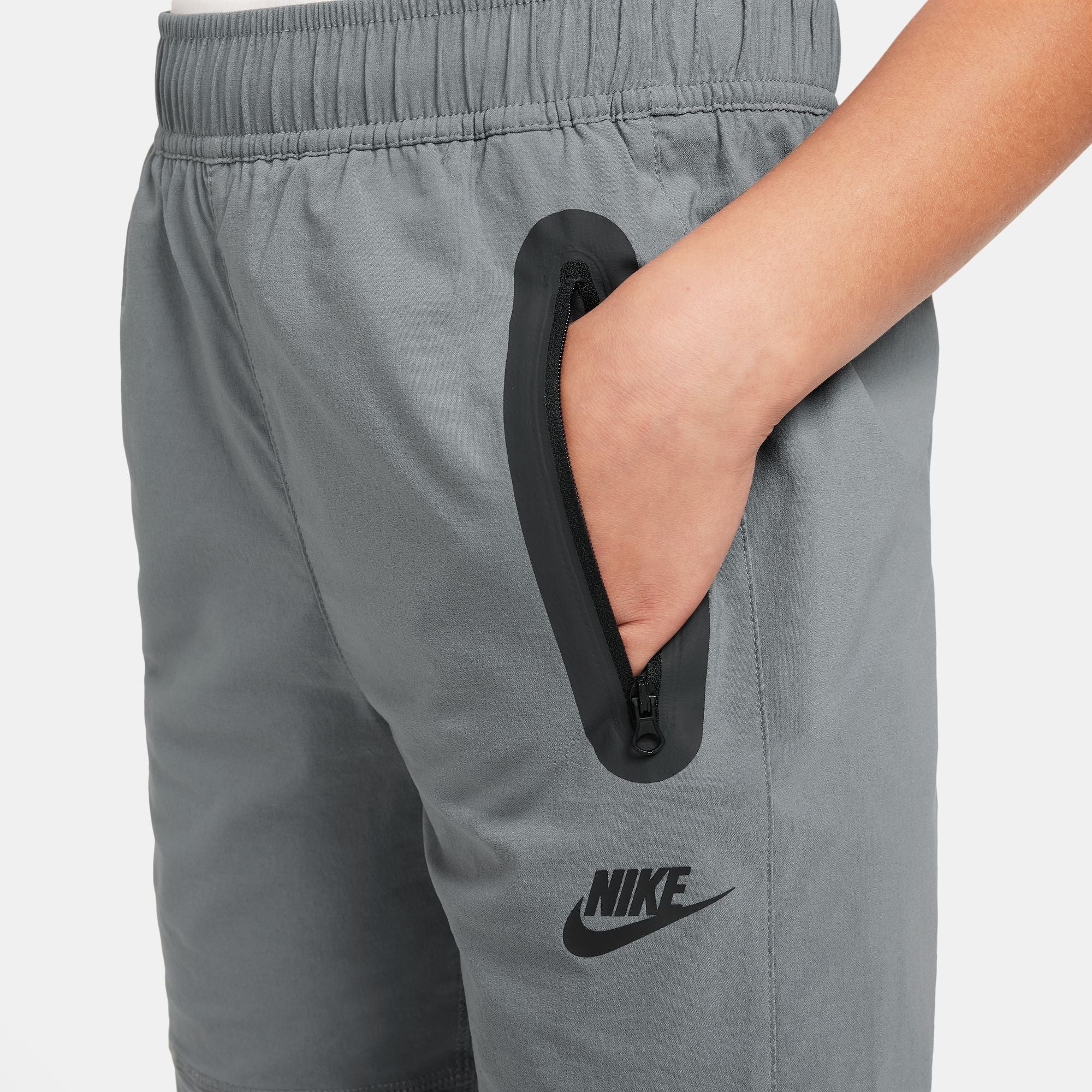 Nike Big Kids Tech Woven Pants - Smoke Grey by Denim Exchange