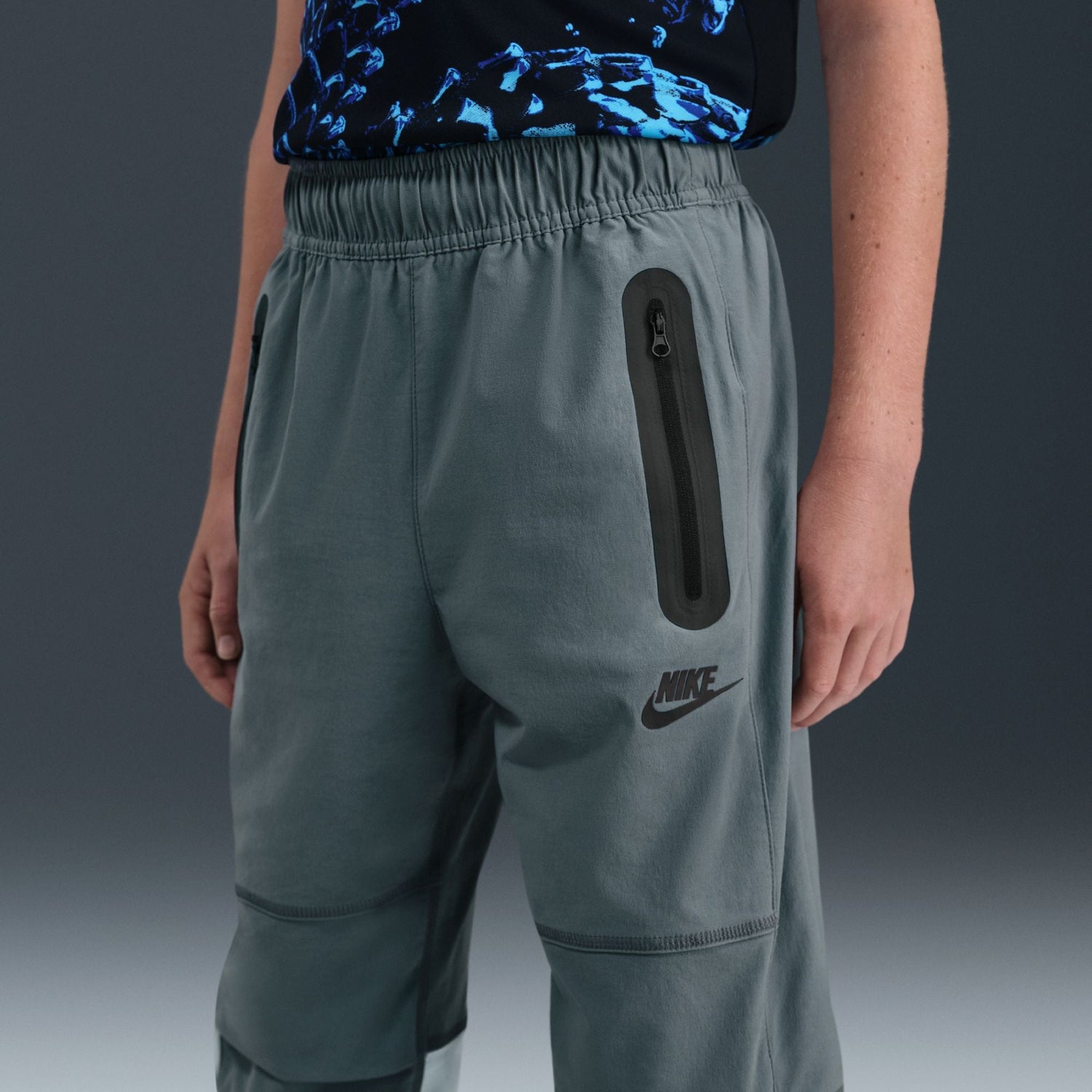 Nike Big Kids Tech Woven Pants - Smoke Grey by Denim Exchange