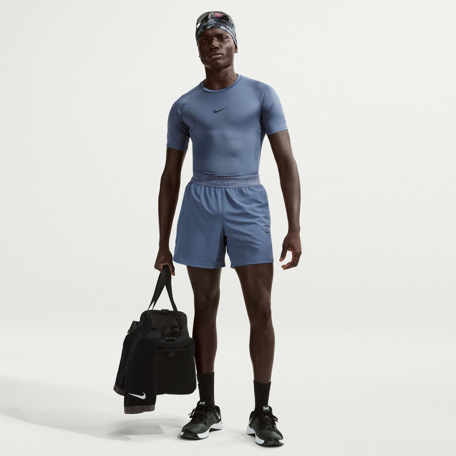 Nike Mens Pro Training 6" Shorts - Diffused Blue by Denim Exchange