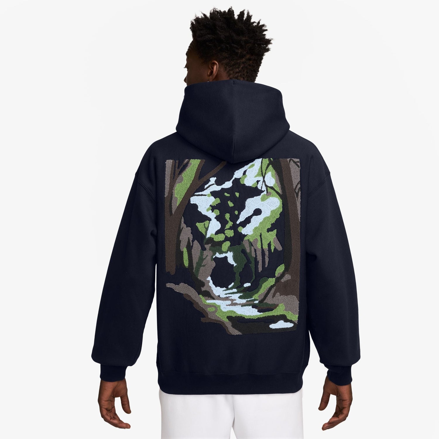 Nike Mens Solo Swoosh Hoodie - Obsidian by Denim Exchange