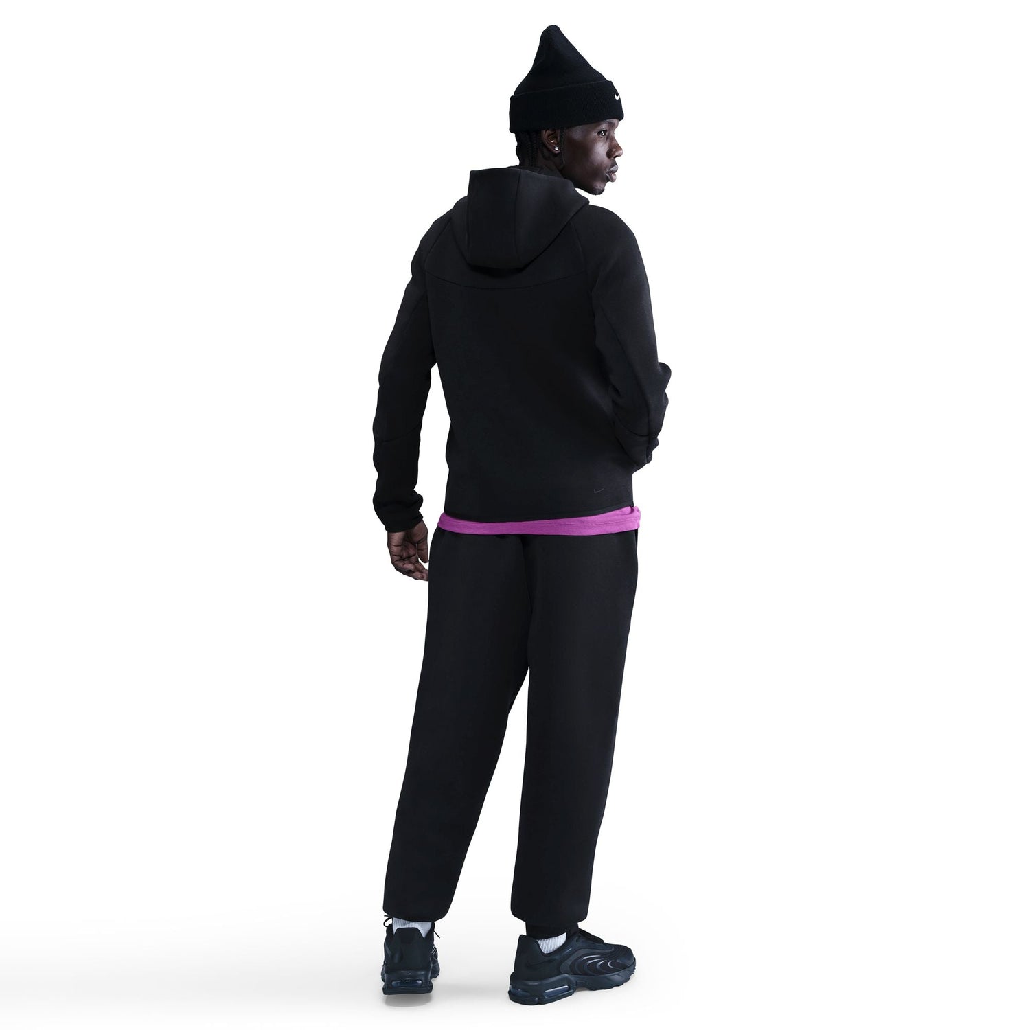 Nike Mens Tech Fleece Full Zip Runner Jacket - Black by Denim Exchange