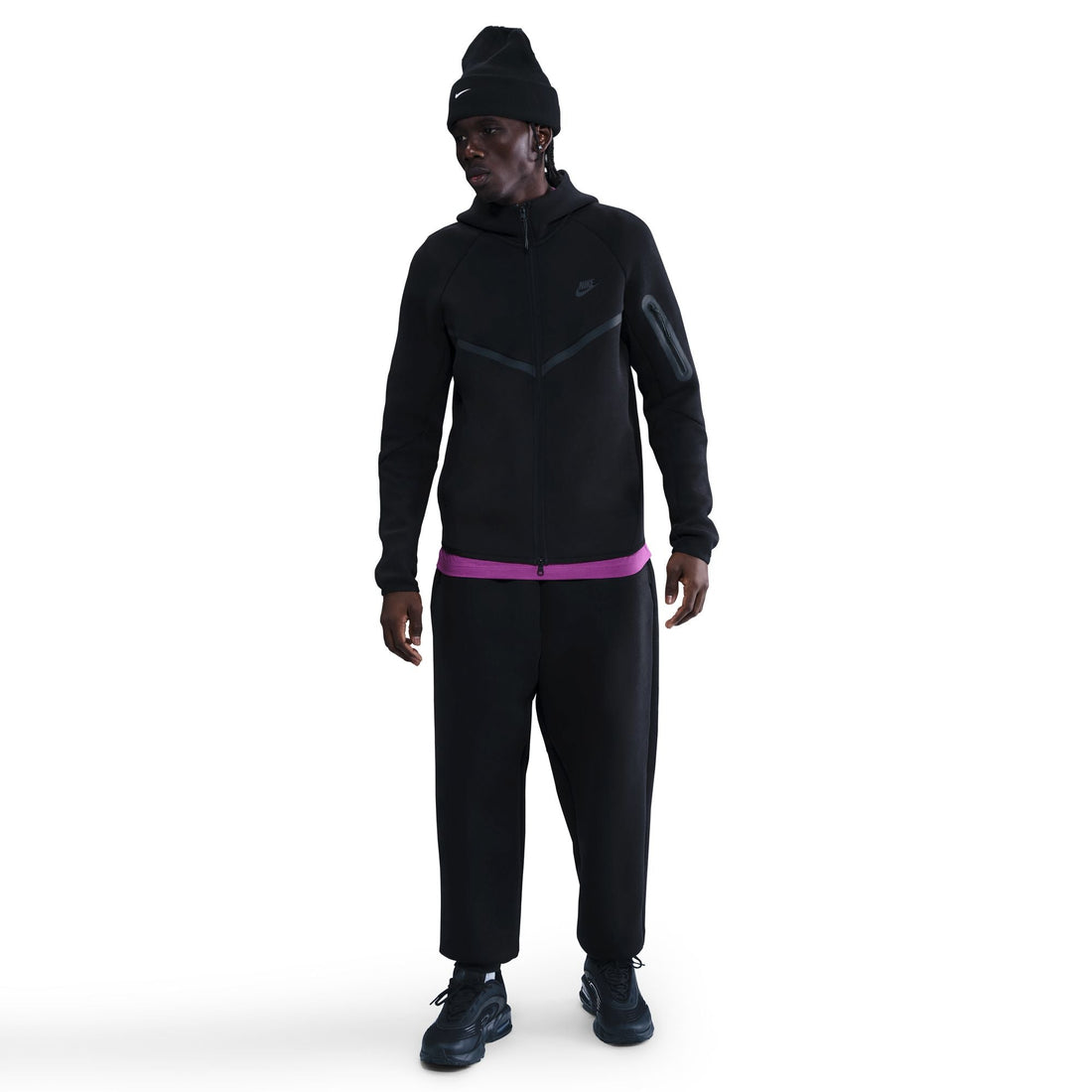 Nike Mens Tech Fleece Full Zip Runner Jacket - Black by Denim Exchange
