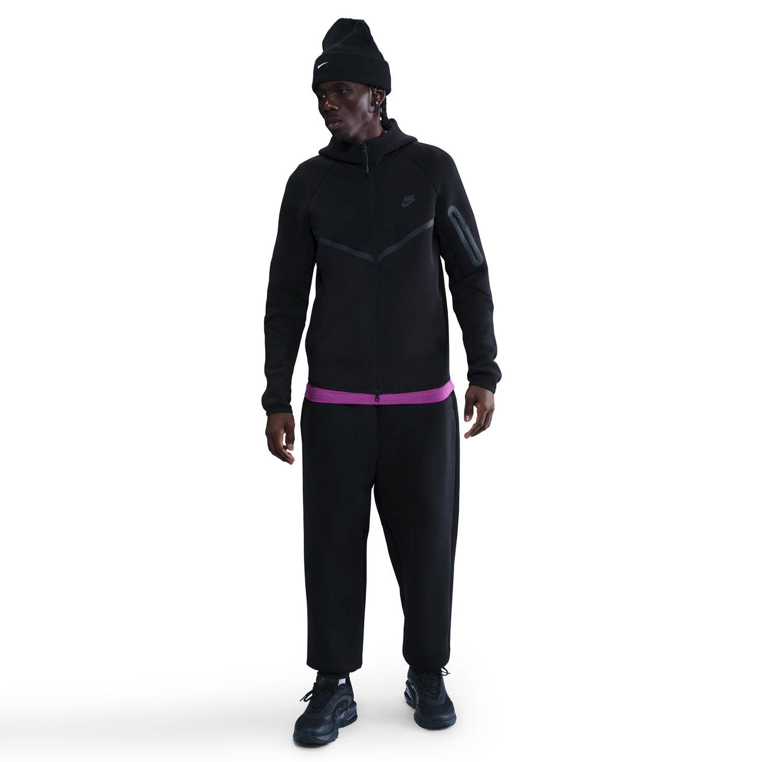 Nike Mens Tech Fleece Full Zip Runner Jacket - Black by Denim Exchange