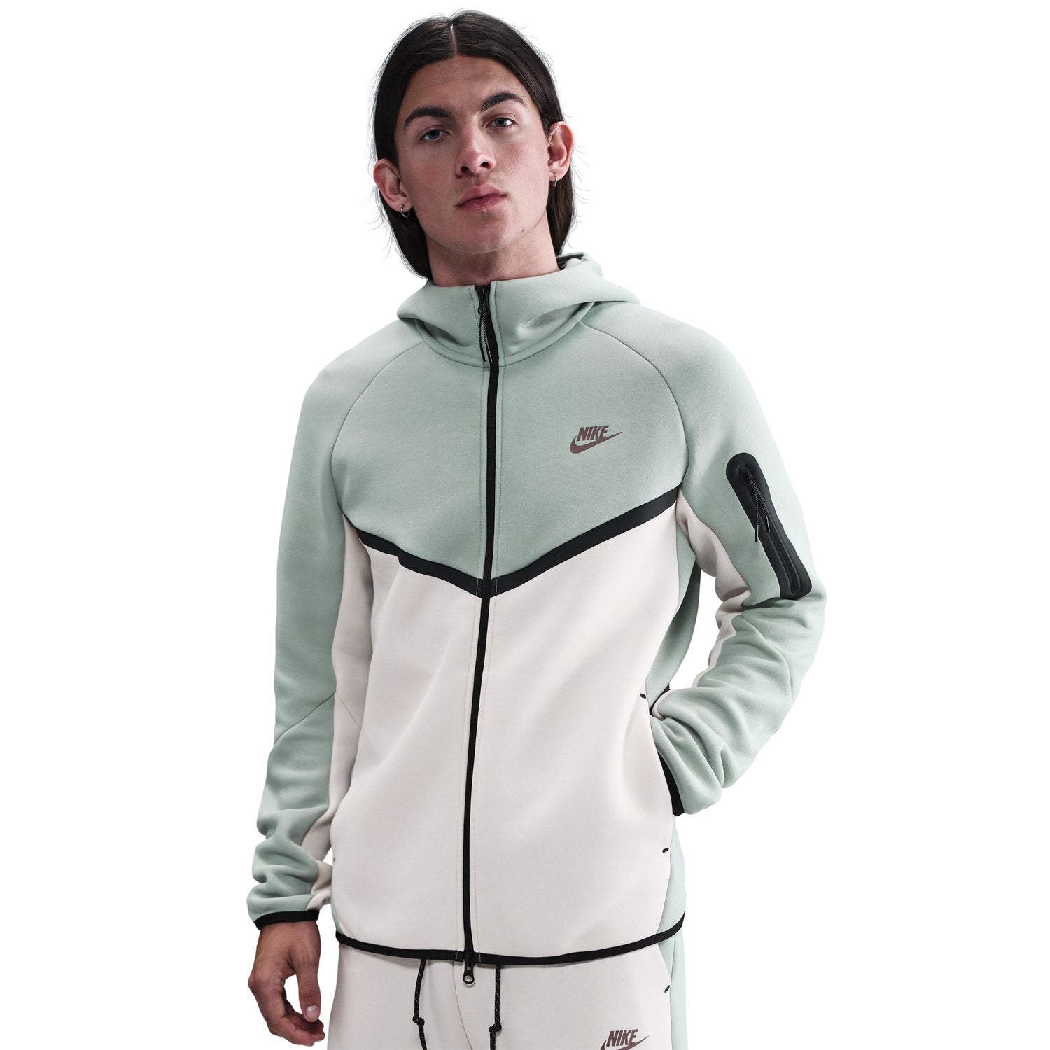 Nike Mens Tech Fleece Hoodie - Dusty Sage by Denim Exchange