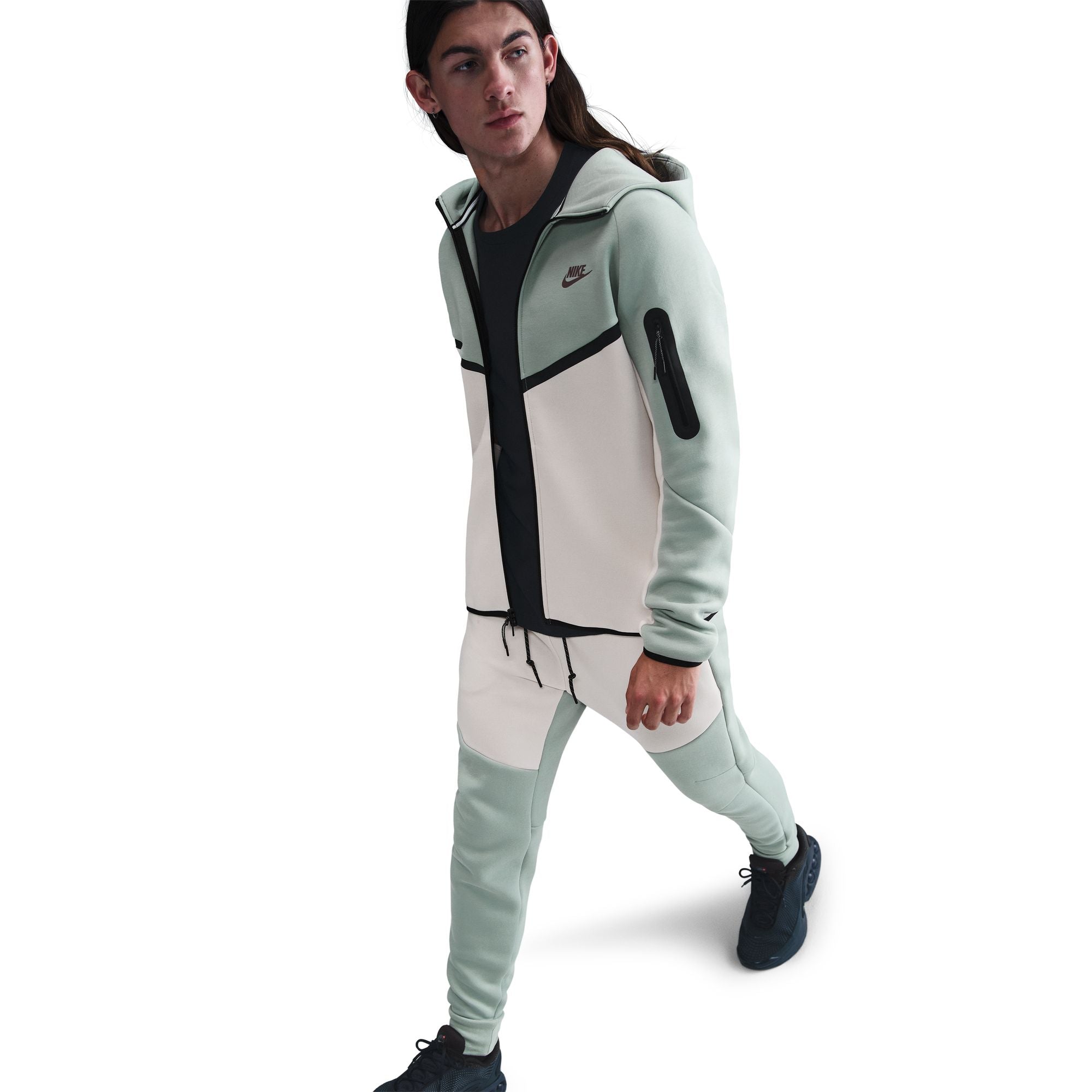 Nike Mens Tech Fleece Hoodie - Dusty Sage by Denim Exchange